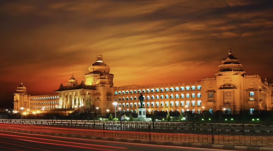 Bangalore at sunset.