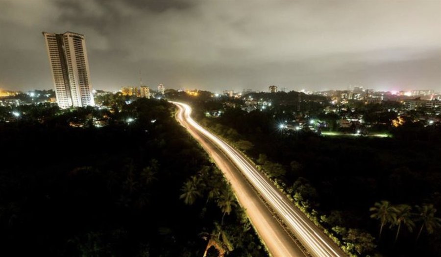 Mangalore at night.